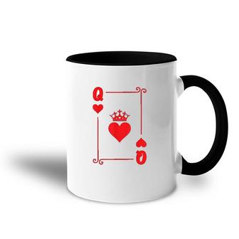 King Queen Couple Costume Queen Of Hearts Accent Mug - Seseable