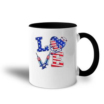 Love Er Life Nurse 4Th Of July American Flag Patriotic Accent Mug | Mazezy