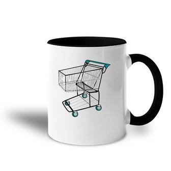 Love Shopping Supermarket Grocery Store Cart Accent Mug | Mazezy