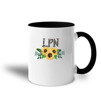 Lpn Leopard Text Sunflower Licensed Practical Nurse Gift Accent Mug | Mazezy