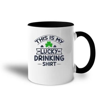 Lucky Drinking Raglan Baseball Tee Accent Mug | Mazezy