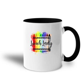 Lunch Lady Crayon Colorful School Cafeteria Lunch Lady Gift Accent Mug | Mazezy
