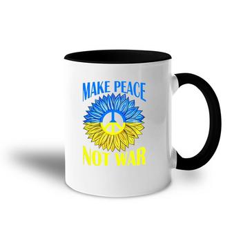 Make Peace Not War Sunflower Accent Mug | Mazezy
