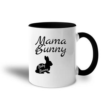 Mama Bunny Baby Bunny Easter Pregnancy Announcement Accent Mug | Mazezy