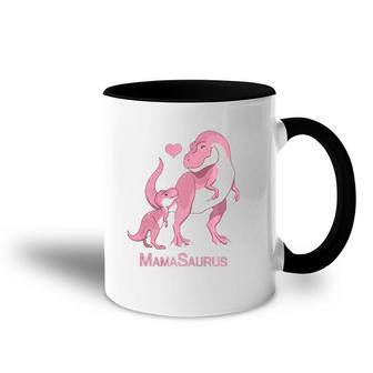 Mamasaurusrex Mommy & Baby Girl Dinosaur Accent Mug | Mazezy