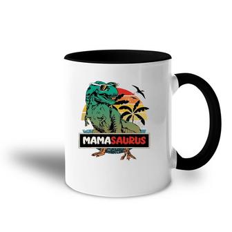 Matching Family Mamasaurusrex Mother's Day Mom Accent Mug | Mazezy