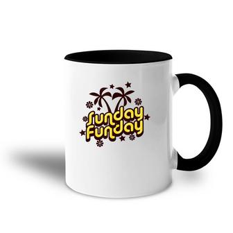 Mens Sunday Funday Gift Womens Sunday Funday Accent Mug | Mazezy