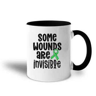Mental Health Awareness Some Wounds Are Invisible Accent Mug | Mazezy