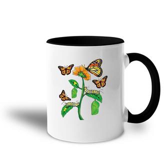 Monarch Butterfly Lover Life Cycle Metamorphosis Caterpillar Accent Mug | Mazezy