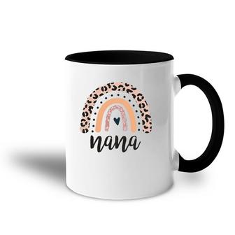 Nana Leopard Rainbow Grandmother Cheetah Print Graphic Accent Mug | Mazezy