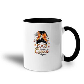 November Queen A Queen Was Born In It Is My Birthday Accent Mug - Seseable