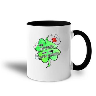 Nurse My Patients Are My Lucky Charm Gift Patrick's Day Accent Mug | Mazezy