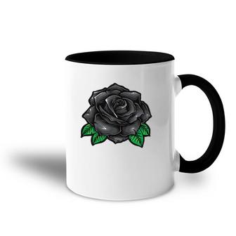 Occult Vintage Black Rose Gothic Accent Mug | Mazezy