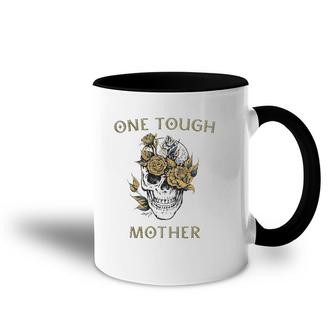 One Tough Mother Gift For Best Badass Mom Skull Accent Mug | Mazezy UK