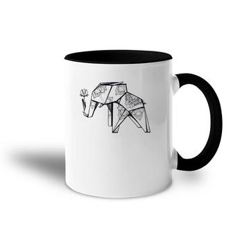 Origami Elephant- Geometric Boho Tee Accent Mug | Mazezy