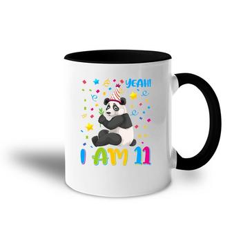 Panda Lover Yeah I Am 11 Happy 11Th Birthday Accent Mug - Seseable