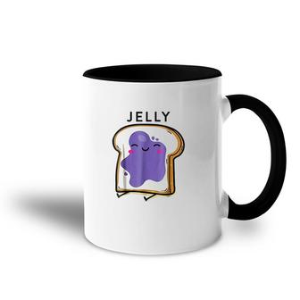 Peanut Butter Jelly Matching Grape Best Friend Accent Mug - Seseable