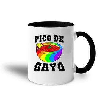 Pico De Gayo Rainbow Lgbt - Gay Pride Flag Salsa Accent Mug | Mazezy