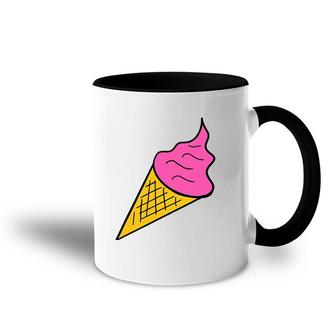 Pink Ice Cream Funny Art Print Tee Clothing Love Accent Mug | Mazezy