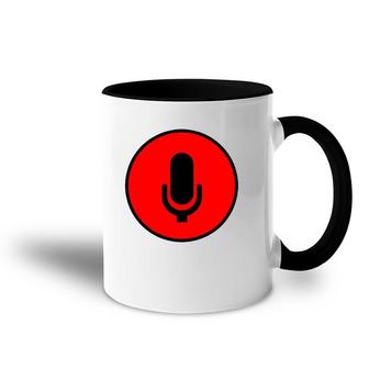Press To Talk Red Micro Icon Accent Mug | Mazezy