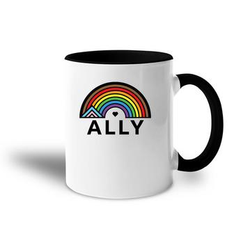 Progressive Ally Pride Vintage Accent Mug | Mazezy