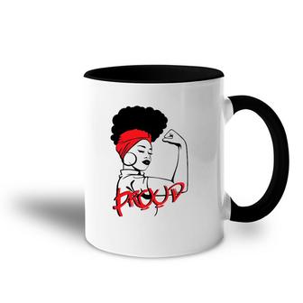 Proud Afro Queen Black Power S For Women Accent Mug | Mazezy