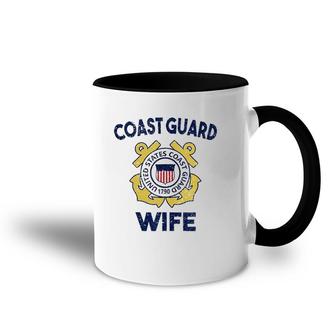 Proud Us Coast Guard Wife Military Pride Tank Top Accent Mug | Mazezy