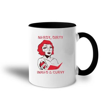 Reader Dirty Inked Curvaceous Tattoo Lady Accent Mug | Mazezy