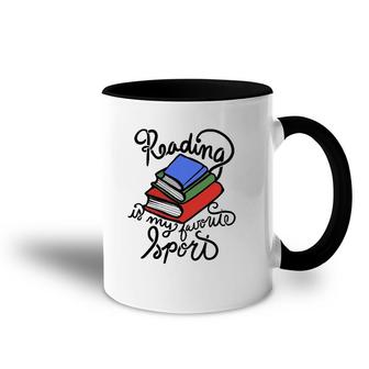 Reading Is My Favorite Sport Accent Mug | Mazezy