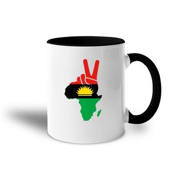 Republic Of Biafra Nigeria Biafran Peace Flag Of Biafra Premium Accent Mug | Mazezy