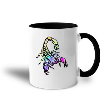 Retro Scorpion Tie Dye Scorpion Lover Accent Mug | Mazezy