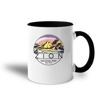 Retro Vintage Zion National Park Accent Mug | Mazezy