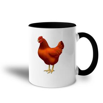Rhode Island Red Hen Chicken Lover Accent Mug | Mazezy