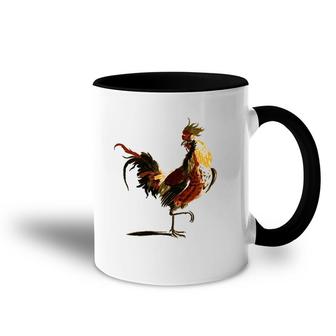 Rooster Backyard Chicken Farmer Rooster Accent Mug | Mazezy