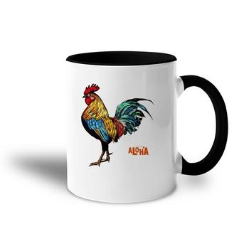 Rooster Chicken Hawaii Aloha Hawaiian Premium Accent Mug | Mazezy