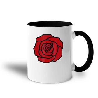 Rose Flower Red Rose Accent Mug | Mazezy