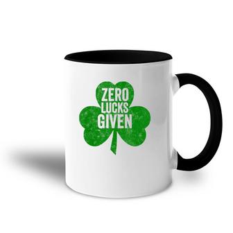 Saint Patrick's Day Funny Gift Zero Lucks Given Tank Top Accent Mug | Mazezy