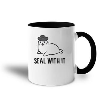 Seal With It Cute Seal Animal Lover Accent Mug | Mazezy