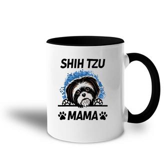 Shih Tzu Mama Shih-Tzu Mom Dog Lover Accent Mug | Mazezy
