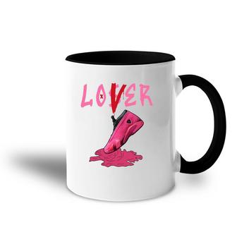 Shocking Pink 14S Tee Loser Lover Drip Drip 14 Shocking Pink Accent Mug | Mazezy