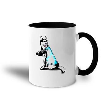 Siberian Husky Tattoos I Love Mom Sitting Gift Mother's Day Accent Mug | Mazezy