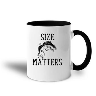 Size Matters Fishing Lover Gift Accent Mug | Mazezy