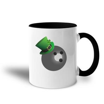 St Patrick's Day Bowling Ball Leprechaun Hat Accent Mug | Mazezy