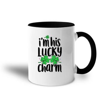 St Patrick's Day Couples I'm His Lucky Charm Matching Gifts Accent Mug | Mazezy