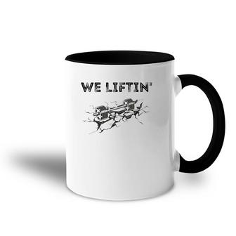 Strength Training Barbell Heavy Weightlifting Gym Accent Mug | Mazezy