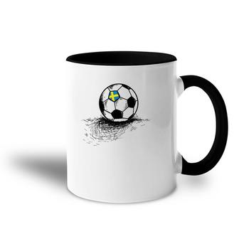 Sweden Soccer Ball Flag Jersey - Swedish Football Gift Accent Mug | Mazezy