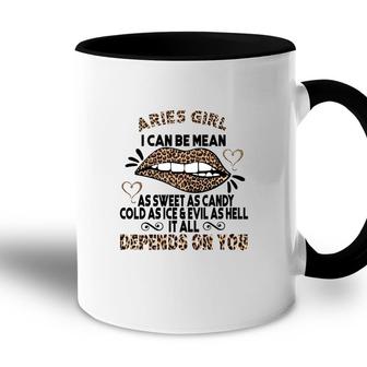 Sweet As Candy Cold As Ice Aries Leopard Aries Girls Birthday Gift Accent Mug - Seseable