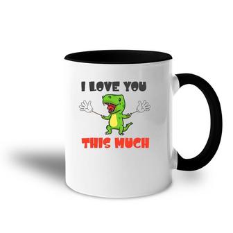 T Rex Cute Valentine's Day Dinosaur Awesome Cute Cool Accent Mug | Mazezy