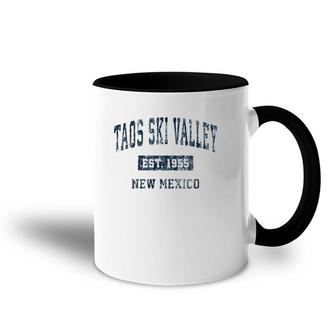 Taos Ski Valley New Mexico Nm Vintage Sports Design Navy Accent Mug | Mazezy