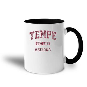 Tempe Arizona Az Vintage Athletic Sports Design Pullover Accent Mug | Mazezy